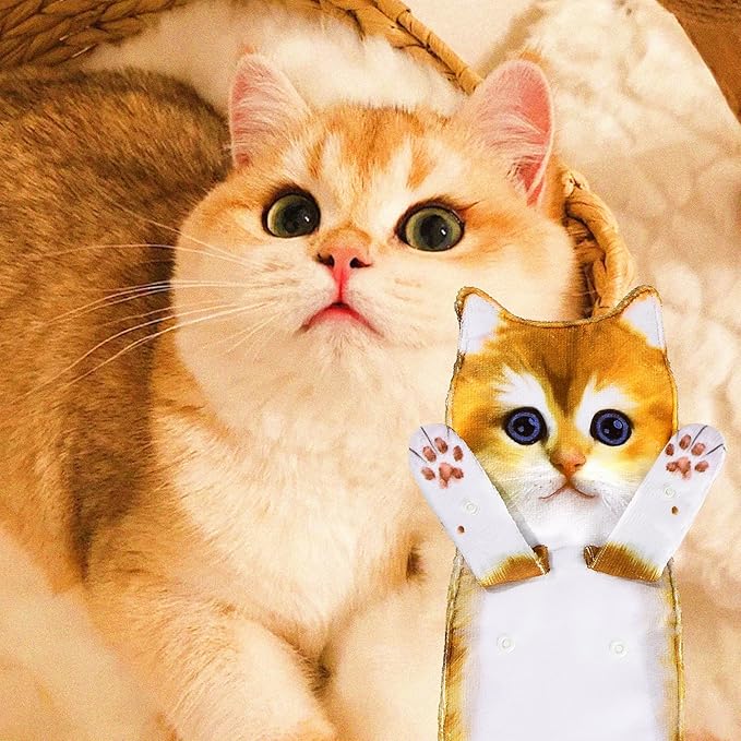 Funny Cat Gifts for Women Mom Grandmom- Cute Cat Hand Towel for Bathroom Kitchen- Unique Housewarming Valentines Mothers Birthday Christmas Gag Gifts for Women Mom Cat Lovers