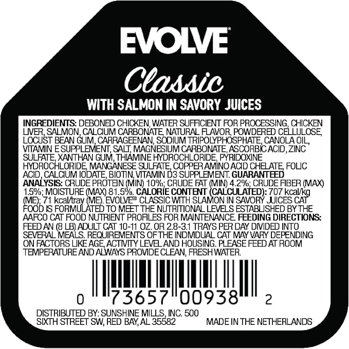 Evolve Classic Crafted Meals Salmon Recipe Cat Food (Pack of 15)
