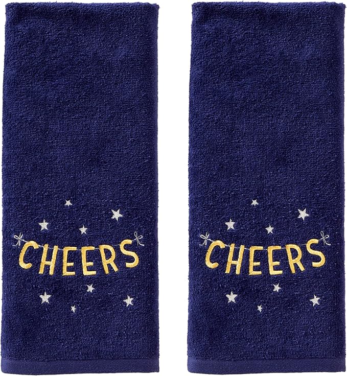 SKL Home Cheers Hand Towel Set, 2 Pack