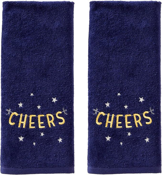SKL Home Cheers Hand Towel Set, 2 Pack