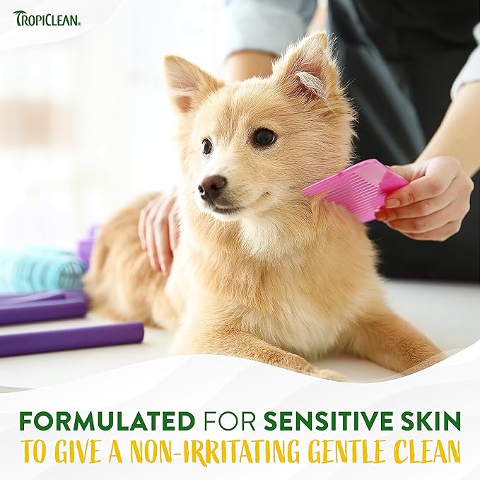 TropiClean Gentle Puppy Shampoo, Cat & Dog Shampoo for Allergies & Sensitive Skin, Gentle Coconut Scent, Made in USA, 2.5 Gallon