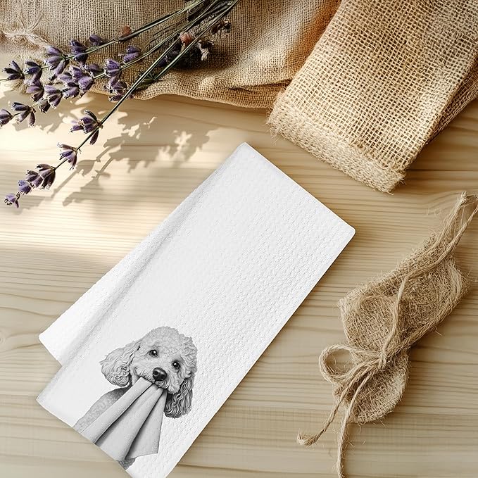Poodle Hand Towels for Bathroom, Dog Bathroom Hand Towels, Poodle Dog Bathroom Decor, Funny Hand Towels, Poodle Gifts for Women, Standard Poodle Gifts, 16x24 Inch