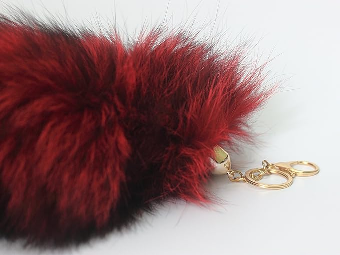 Fosrion Real Fox Tail Fur Hair Cat Bites Hunting Playing Toy (Tanned Red, Only Tail)