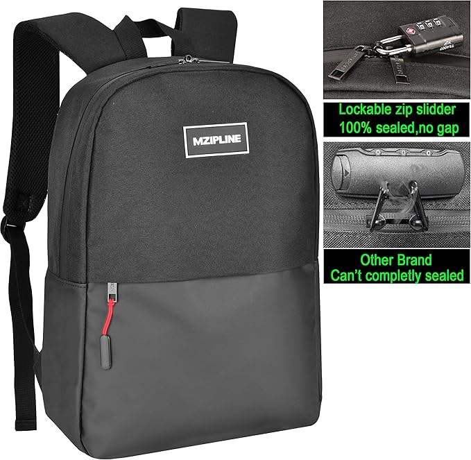 Backpack Bag-Smell Proof-Classics Casual Travel Daypack Travel bags for College Student Men & Women Work (Black/Black)