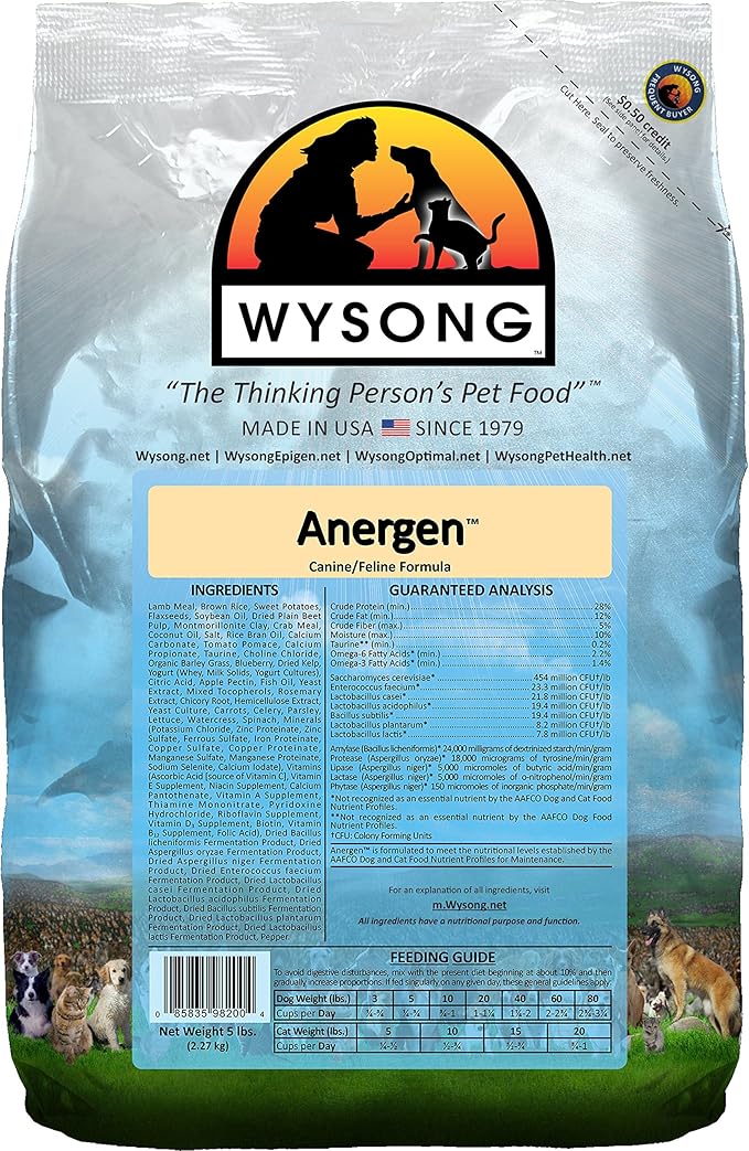 Wysong Anergen Canine/Feline Formula Dry Dog/Cat Food - 5 Pound Bag