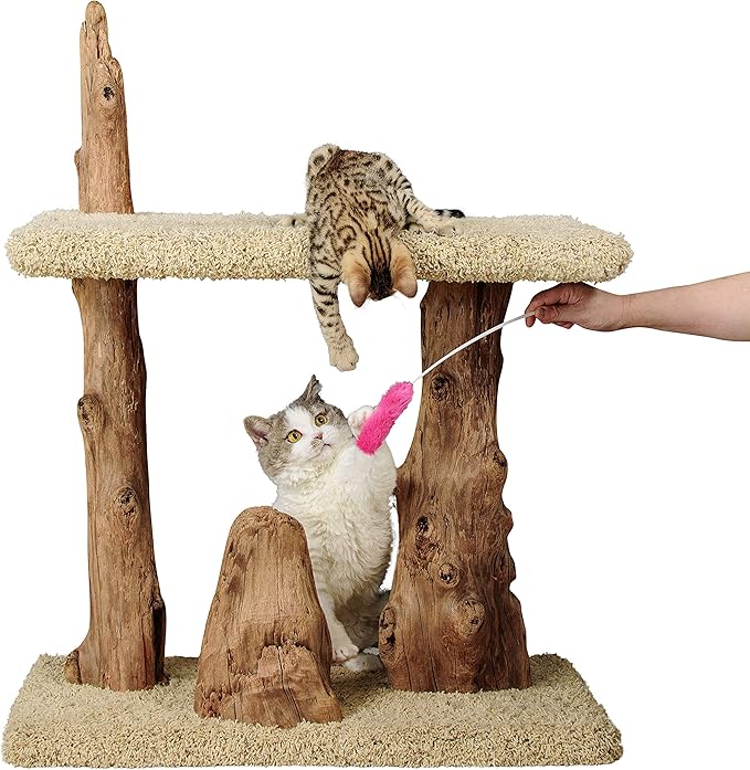 RompiCatz Teaser Wands and Interactive Cat Toy, Plush Tip, Pink, 3 Pack