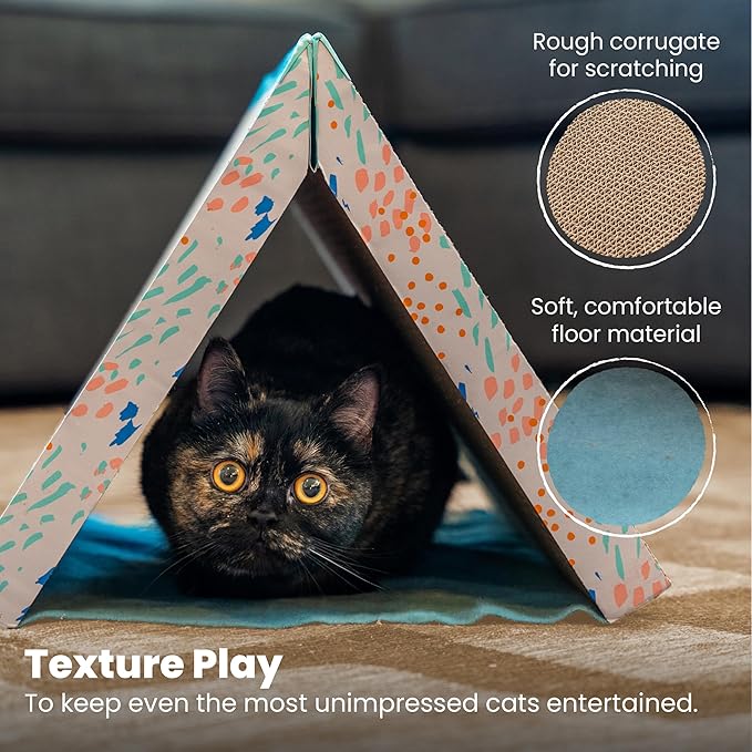 Catstages Fold Away Tunnel and Corrugated Cat Scratcher