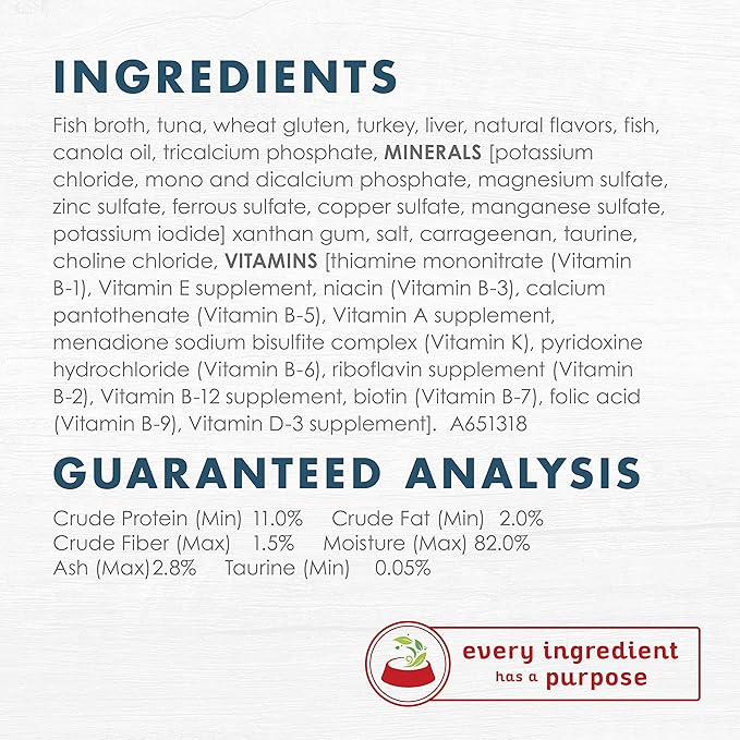 Purina Fancy Feast Wet Cat Food Gourmet Naturals Tuna Recipe in Wet Cat Food Gravy - (Pack of 12) 3 oz. Cans