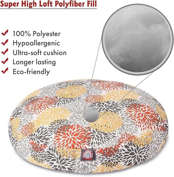 Majestic Pet Citrus Blooms Small Round Pet Bed