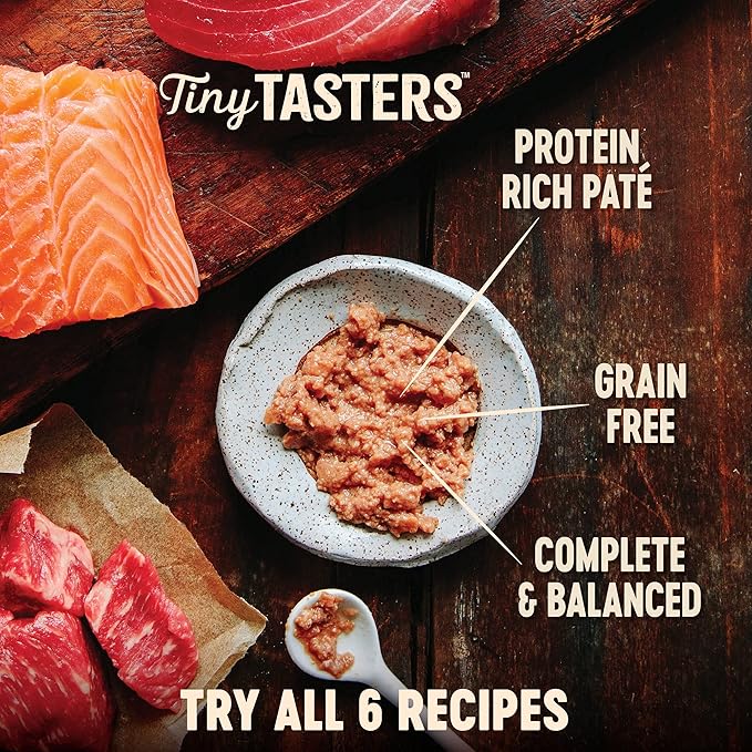 Wellness CORE Tiny Tasters Wet Cat Food, Complete & Balanced Natural Pet Food, Made with Real Meat, 1.75-Ounce Pouch, 12 Pack (Adult Cat, Chicken & Turkey Pate)
