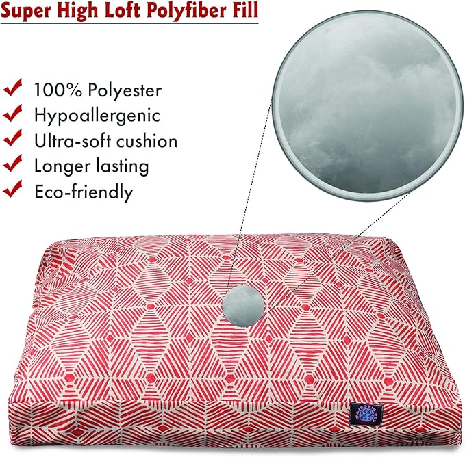 Majestic Pet Charlie Salmon Small Rectangle Pet Bed