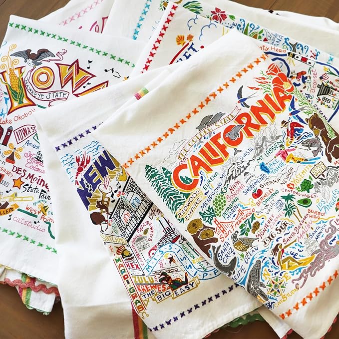 Catstudio Maryland Dish Towel - U.S. State Souvenir Kitchen and Hand Towel with Original Artwork - Perfect Tea Towels for Maryland Lovers, Travel Souvenir