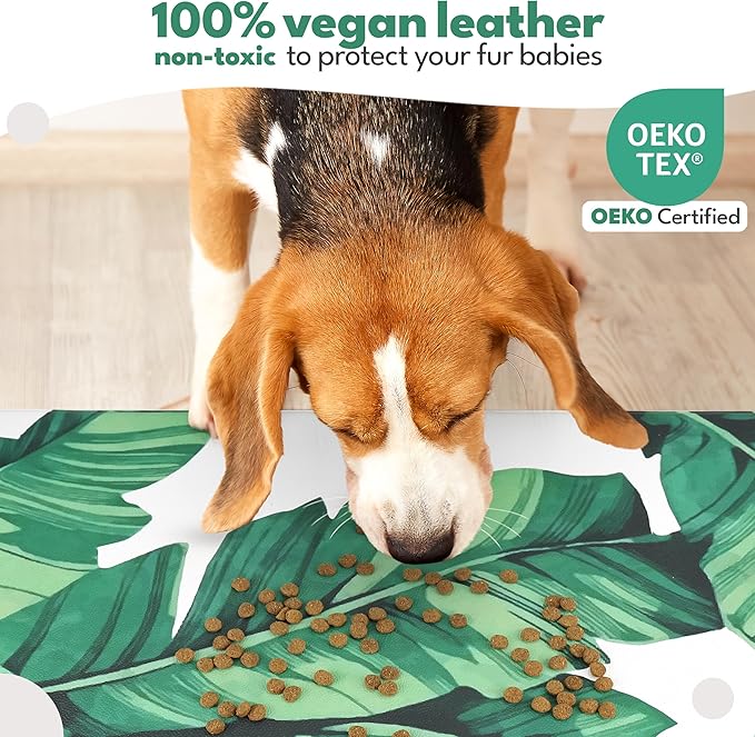 NALALAS Large Dog Mat for Food and Water, Cat Feeding Mat | Large Waterproof Dog Bowl Mat | Non-Slip Pet Food Mat for Floors | Dog Food Mats for Floors, Pet Mats for Food and Water | Easy to Clean