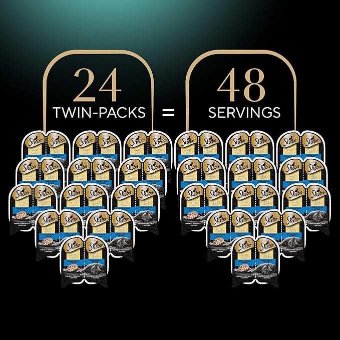 Sheba Perfect Portions Wet Cat Food Cuts in Gravy Tender Trout Entree, 2.6 oz., Twin-Pack Trays (24 Count, 48 Servings)