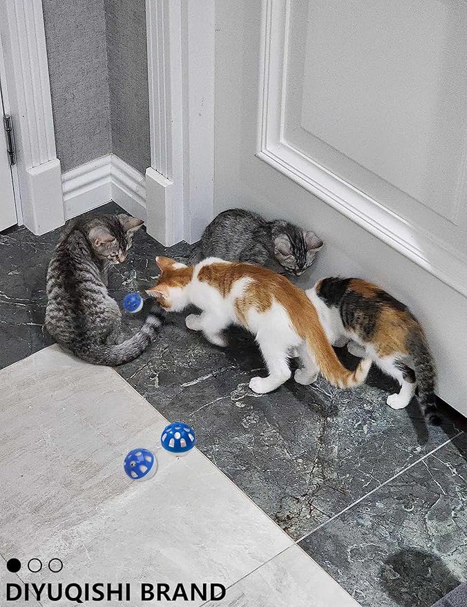 27 Pcs Cat Toys for Indoor Cats - Assorted Variety Pack with Wind-Up Mouse and Chicken, Bell Balls, and Plush Spheres for Endless Active Fun and Engagement