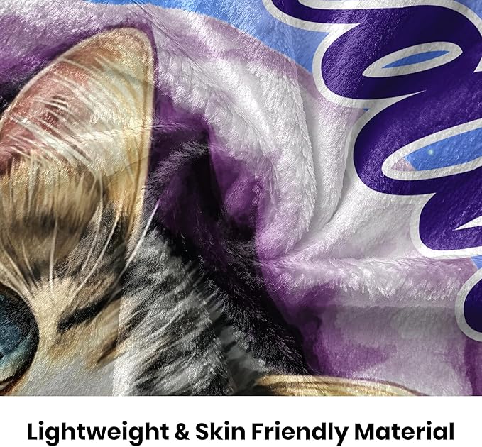 Cat Gifts: Mom, Lady & Lover Blanket - 50"X60", Funny Themed Gift for Women Cat Enthusiasts