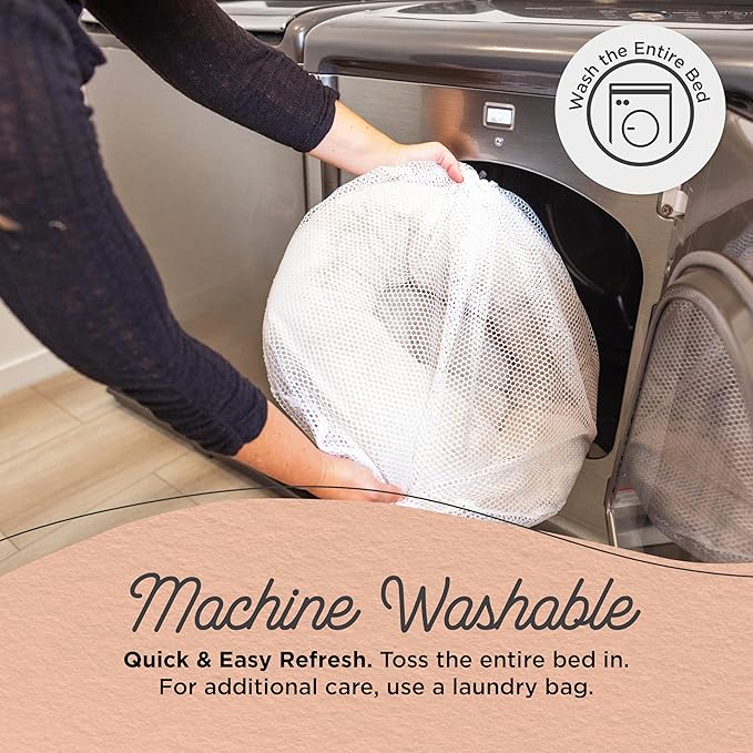 Best Friends by Sheri Cozy Cuddler Ilan Covered Cat and Dog Bed with Attached Blanket, Dark Brown, 24"x24"