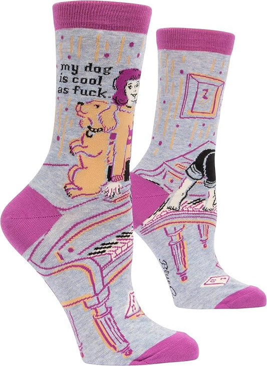Blue Q Women's Funny Novelty Crazy Crew Socks with Sayings