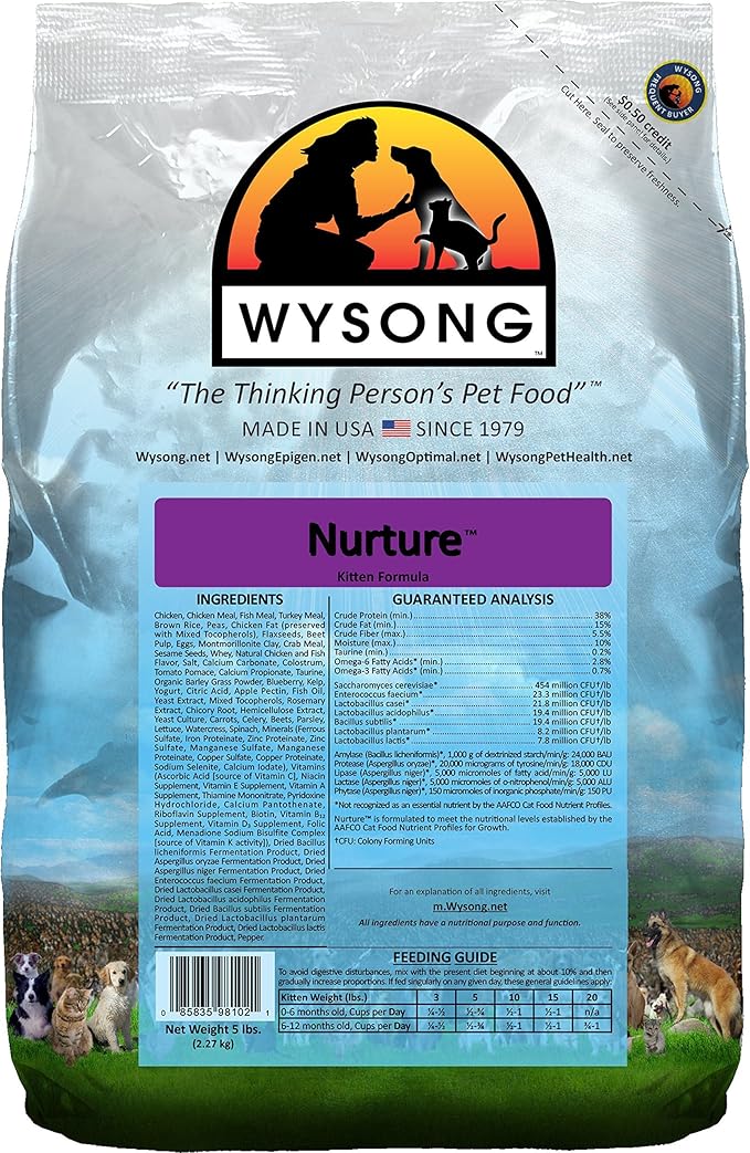 Wysong Nurture Kitten Formula Dry Kitten Food - 5 Pound Bag