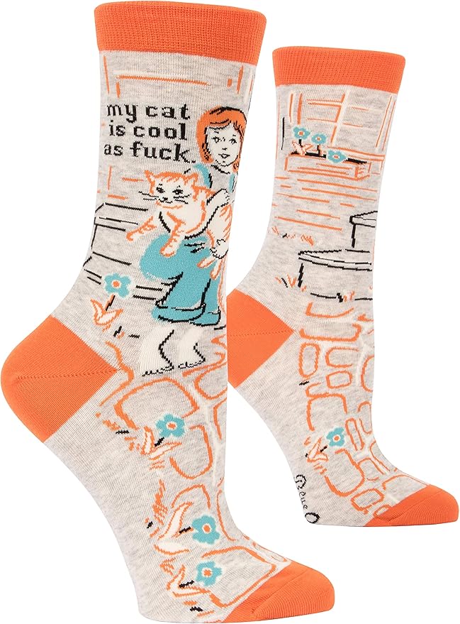 Blue Q Women's Funny Novelty Crazy Crew Socks with Sayings