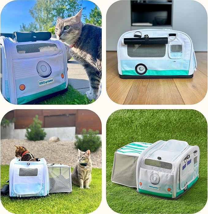 2-in-1 Premium Cat Carrier & Hideaway. Calming Carrier for Anxious Cats. Recommended by Veterinarians. Airline Approved, Soft-Sided, Expandable & Collapsible,17" x 11" x 11", Easy to Clean