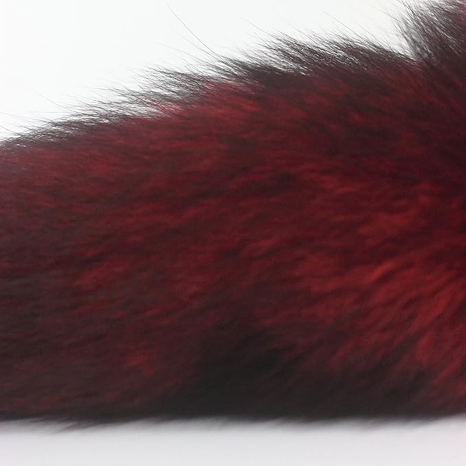 Fosrion Real Fox Tail Fur Hair Cat Bites Hunting Playing Toy (Tanned Red, Only Tail)