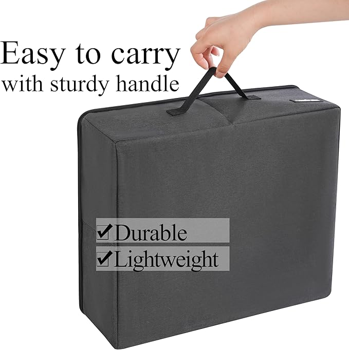 apollo walker Portable Cat Travel Litter Box with Zipped Waterproof Bag,Collapsible Litter Carrier for Cat with Zipped Lid and Handle, No Leakage, No Smell, Easy to Carry and Use in Hotels, Car Gray