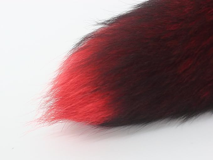 Fosrion Real Fox Tail Fur Hair Cat Bites Hunting Playing Toy (Tanned Red, Only Tail)