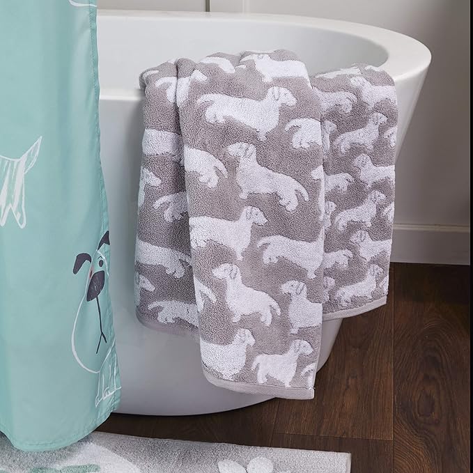 SKL Home by Saturday Knight Ltd. Dog 2 Pc Hand Towel, Gray