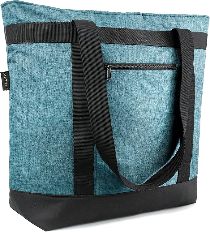 BeeGreen Insulated Cooler Bag Leakproof Freezer Shopping Tote for Groceries Thermal Food Delivery Bag