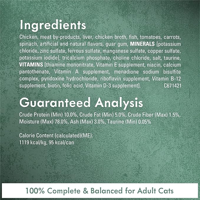 Purina Fancy Feast Pate Wet Cat Food, Medleys White Meat Chicken Primavera With Garden Veggies - (Pack of 24) 3 oz. Cans