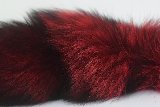 Fosrion Real Fox Tail Fur Hair Cat Bites Hunting Playing Toy (Tanned Red, Only Tail)