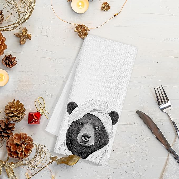 Cute Bear Bathroom Hand Towels, Bear Gifts for Bear Lovers, Bear Hand Towels for Bathroom, Bear Bathroom Decor, Kids Bathroom Decor, Cute Animal Bathroom Decor, 16x24 Inch