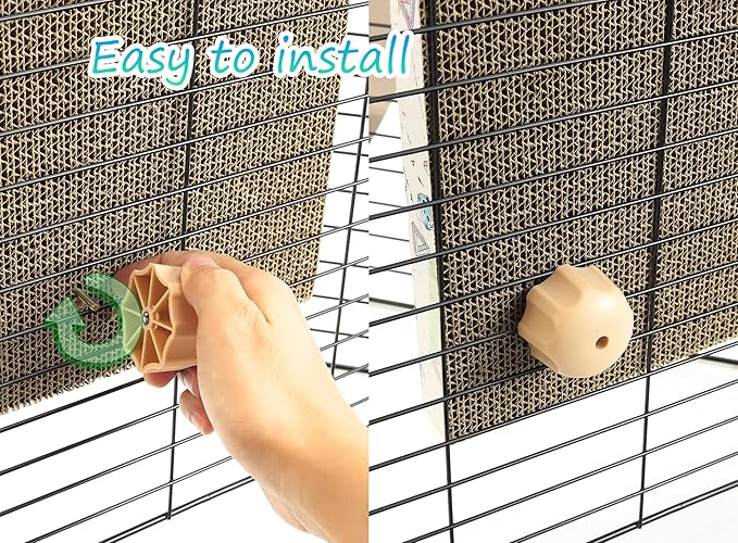 Cat Scratching Post for Cage 40X10CM, Cage Wall Mounted Cat Scratcher, Cardboard Scratcher, SCR-40X10CM-3.3CM