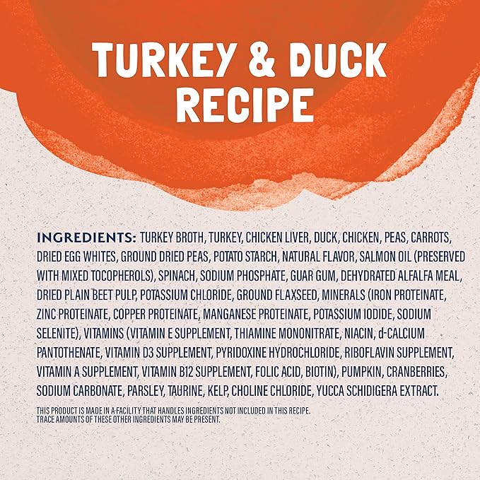 Natural Balance Original Ultra Platefulls Indoor Adult Grain Free Wet Cat Food, Turkey & Duck Recipe, 3 Ounce Pouch (Pack of 24)