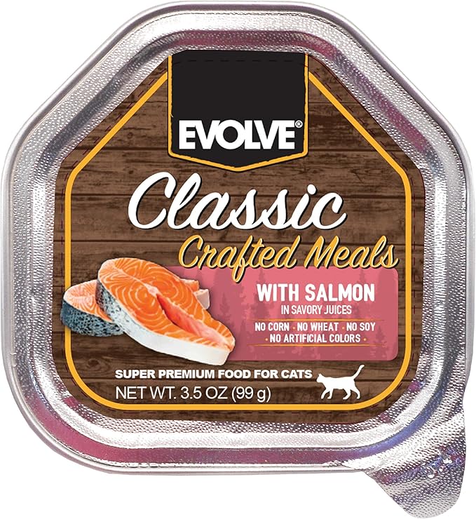 Evolve Classic Crafted Meals Salmon Recipe Cat Food (Pack of 15)