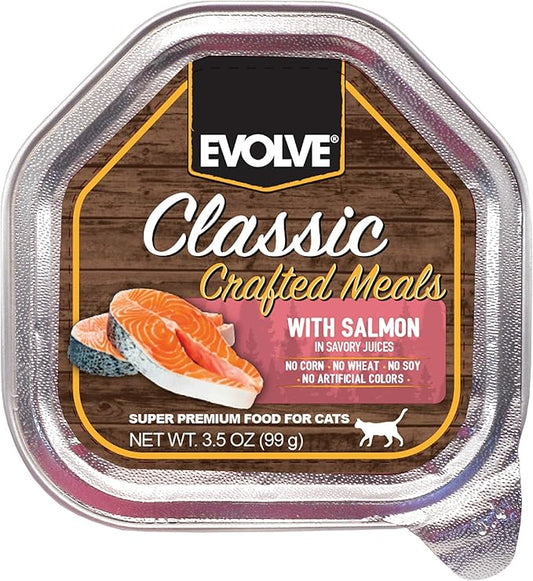 Evolve Classic Crafted Meals Salmon Recipe Cat Food (Pack of 15)