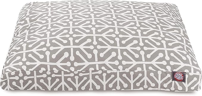 Gray Aruba Medium Rectangle Indoor Outdoor Pet Dog Bed With Removable Washable Cover By Majestic Pet Products