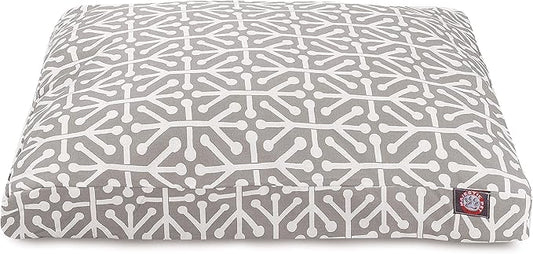 Gray Aruba Medium Rectangle Indoor Outdoor Pet Dog Bed With Removable Washable Cover By Majestic Pet Products