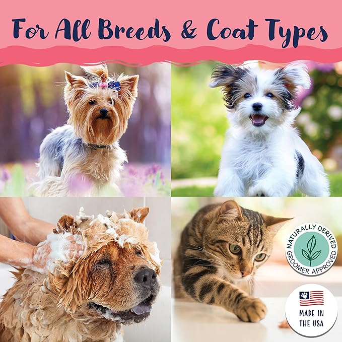 Bobbi Panter 2-in-1 Deshadding Cat Shampoo and Conditioner - Reduces Shedding, Dander & Matting, Natural Ingredients, Tear-Free, pH-Balanced, Concentrated 20:1, Watermelon Scent, 13 oz.