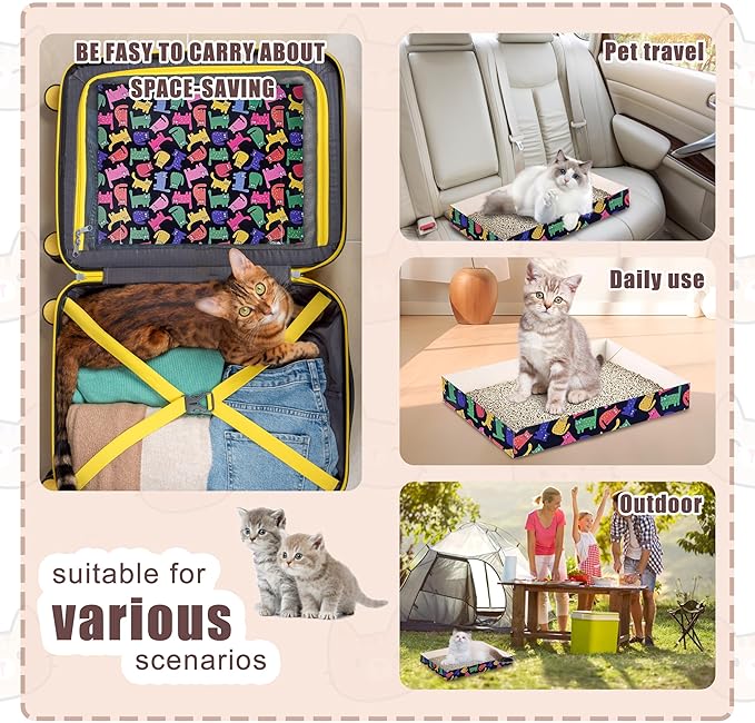 30 Pack Disposable Cat Litter Box, Foldable Paper Litter Box, Travel Cat Litter Box,Non Clumping Durable and Waterproof,Low Entry Easy Disposal,Portable(13.6x9.7x1.9 in)