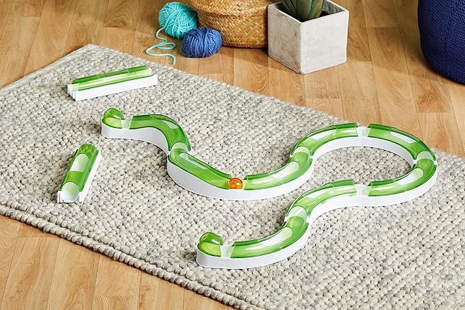 Catit Senses 2.0 Super Circuit Interactive Cat Toy - 12-Piece Closed-Track Ball Toy for All Breed Sizes