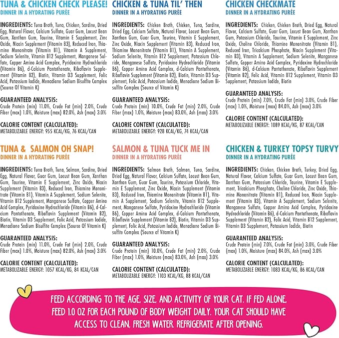 B.F.F. Play - Best Feline Friend Paté Lovers, Aw Yeah!, Swipe Right Delight Grain-Free Natural Wet Cat Food Variety Pack, 2.8oz Can (Pack of 18)