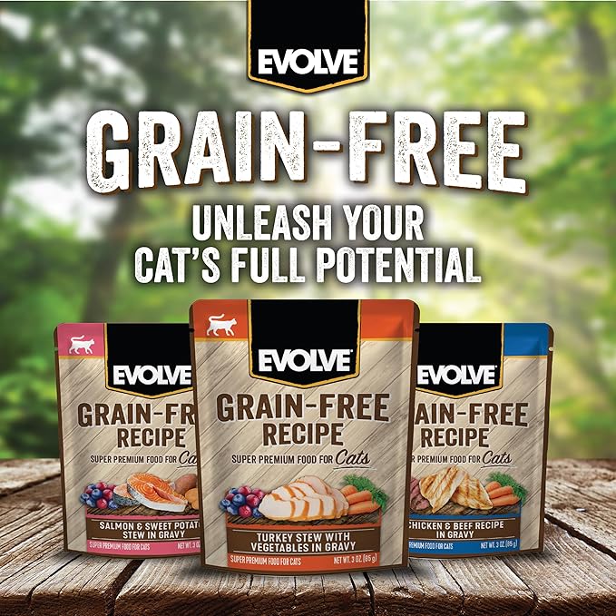 Evolve Grain Free Turkey Stew with Veggies in Gravy Wet Cat Food | 3 oz - 24 pk
