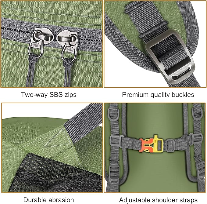 35L Lightweight Backpack Foldable Hiking Daypack Packable Travel Day Bag for Men Women Outdoor Walking Camping