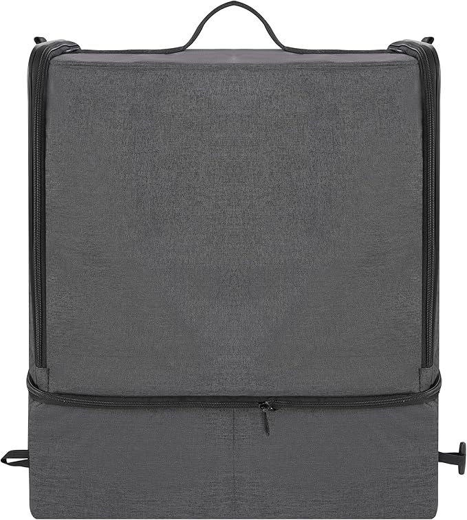 apollo walker Portable Cat Travel Litter Box with Zipped Waterproof Bag,No Collapse with Hard Base Insert at Bottom, No Leakage, No Smell, Easy to Carry, Easy to Use in Hotels, Car Black