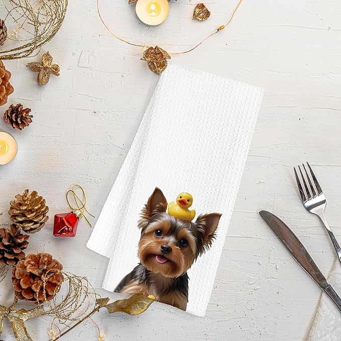 Yorkshire Terrier Bathroom Hand Towels, Yorkshire Terrier Hand Towels for Bathroom, Dog Bathroom Decor, Kids Hand Towels, Yorkshire Terrier Gifts for Women Dog Lovers, 16x24 Inch