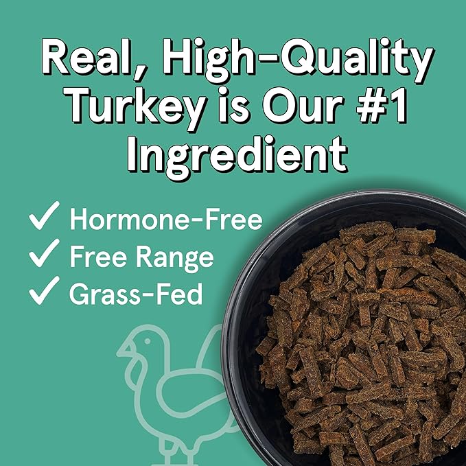 Real Meat Air Dried Cat Food & Dog Food w/Real Turkey - 14oz of USA-Crafted Grain-Free Dry Dog & Cat Food Sourced from Free-Range, Cage-Free Turkey - All Natural, High Protein Pet Food