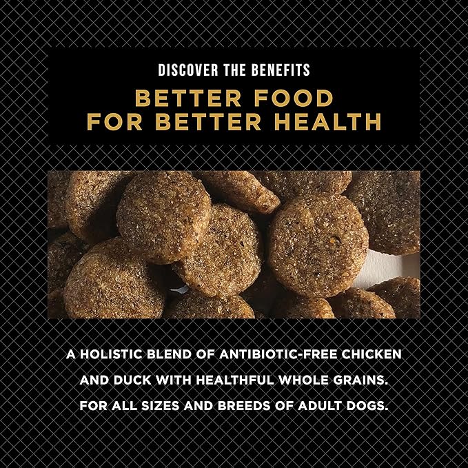 Adult Farmhouse Recipe (Chicken and Duck) All Natural, Slow Cooked Whole Grain Dry Dog Food for All Breeds and Sizes of Adult Dog - Made in The USA, 26 LB Bag