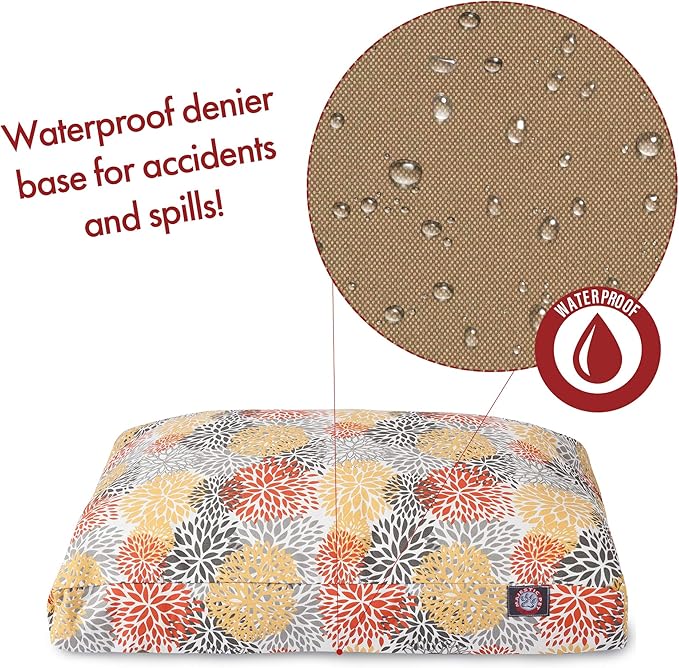 Majestic Pet Citrus Blooms Medium Rectangle Pet Bed